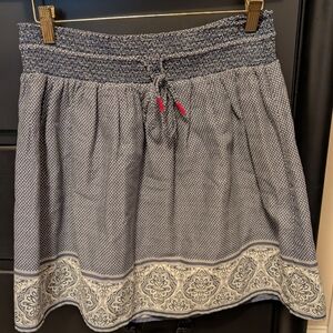 H&M Label Of Graded Goods Blue & White Gathered Skirt With Drawstring